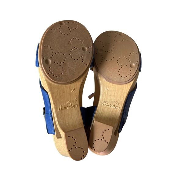 Dansko Tasha Sandals Size 36 Royal Blue Slingback Open Toe - Picture 8 of 9